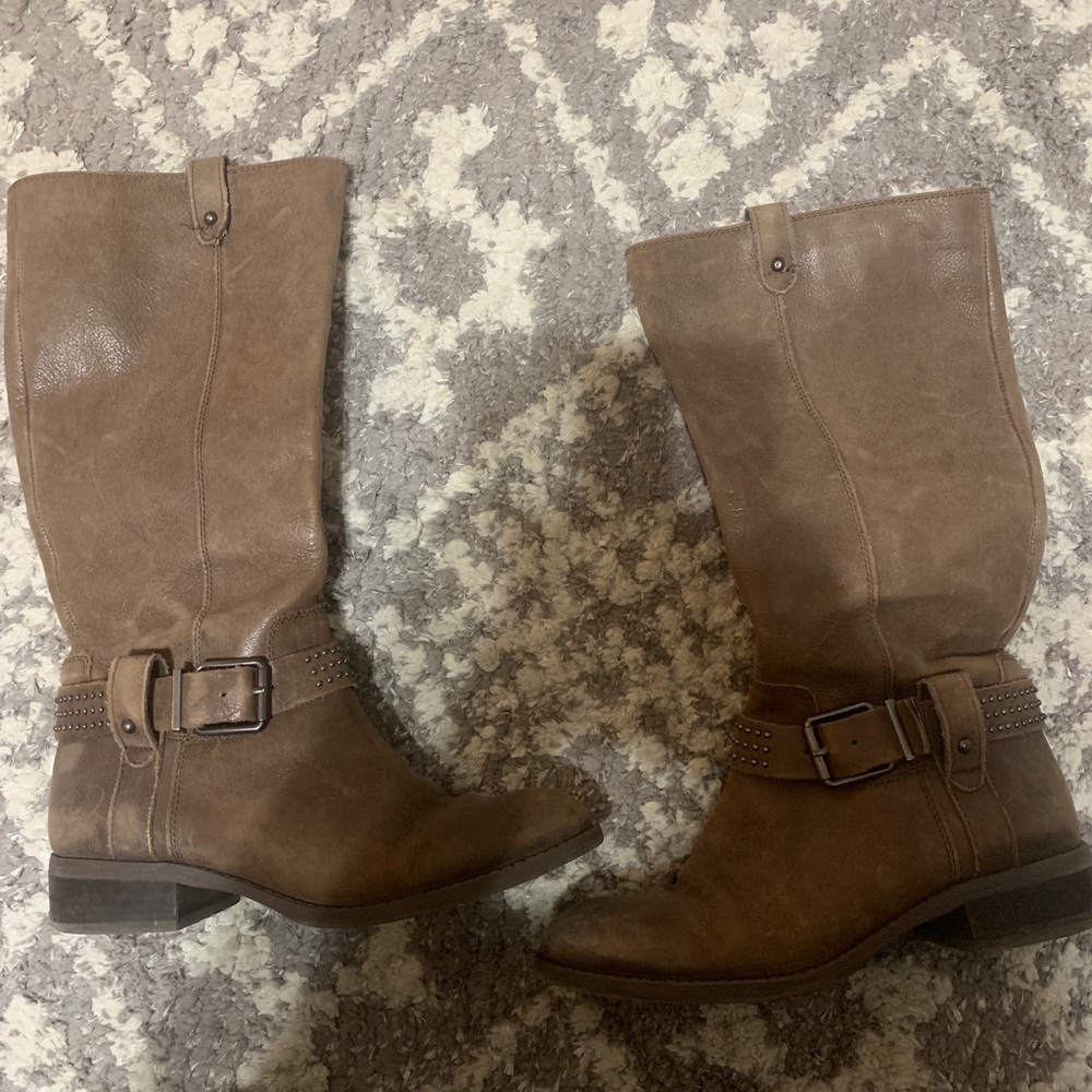 Brown tall boots